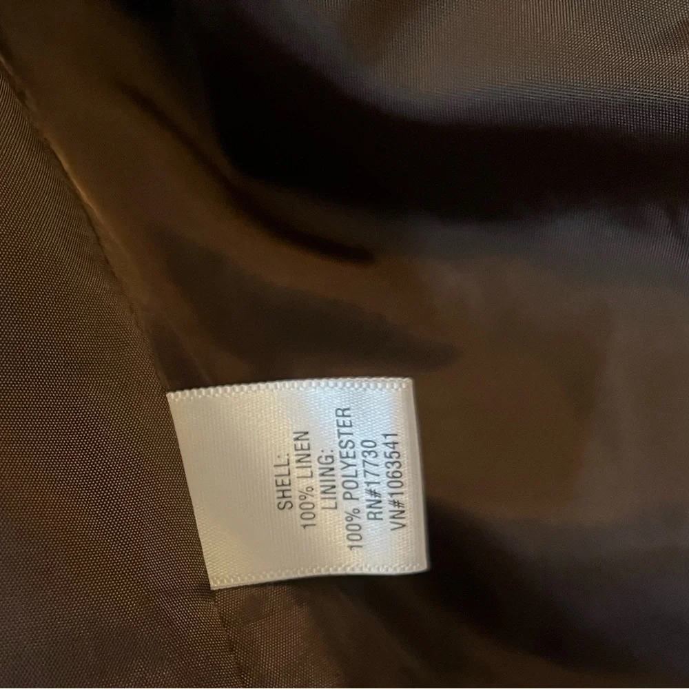 Medina Brown Women's Linen Blazer in size medium - Picture 6 of 7
